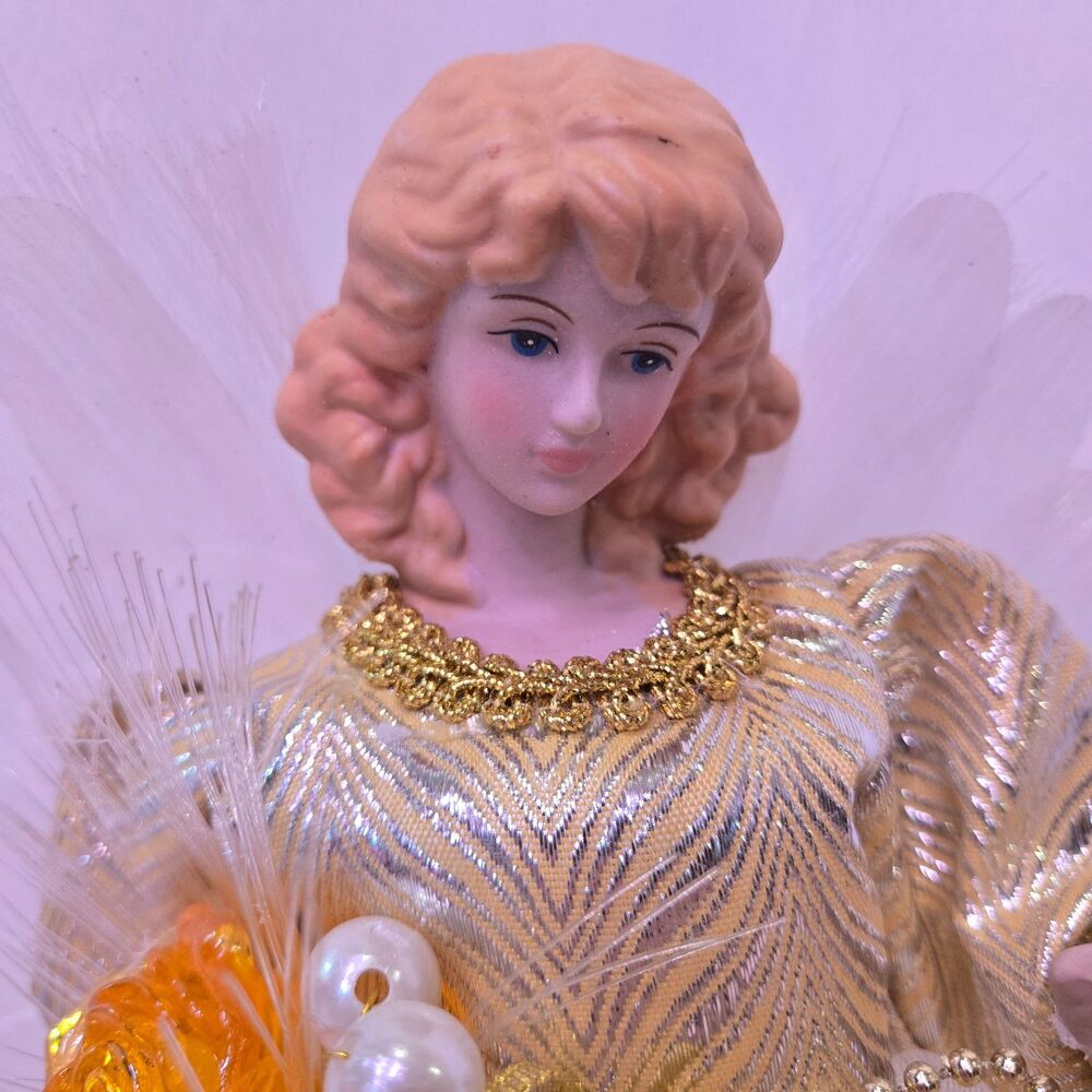 Fiber Optic Multi Color Light Up Angel Tree Topper - Picture 2 of 5